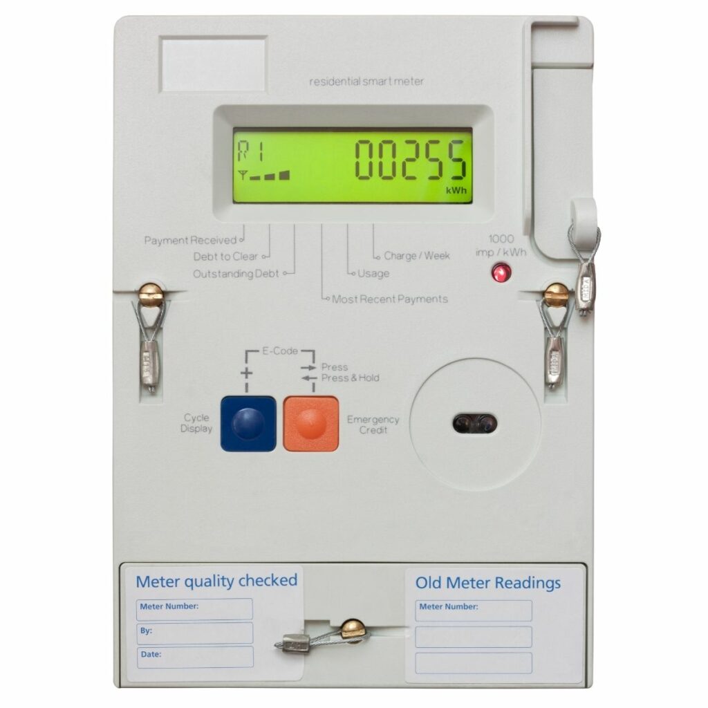 photo of an electricity smart meter