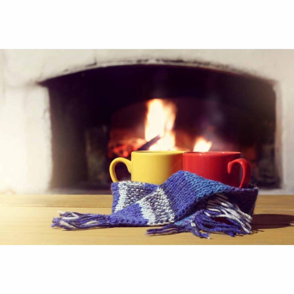image of a warm home in winter