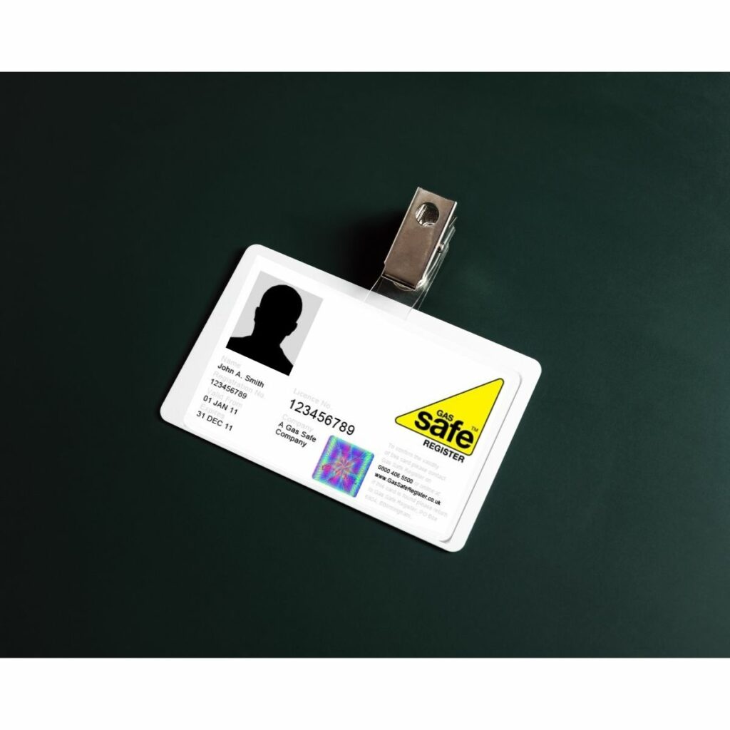 image of a gas safe identification card