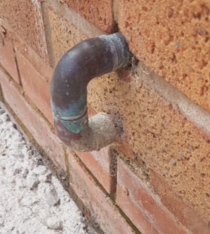 boiler overflow pipe