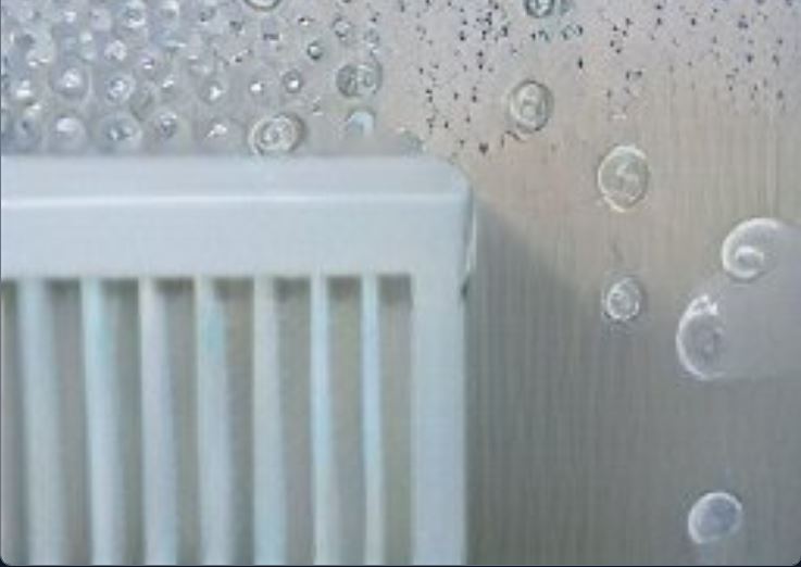 image of trapped air in a radiator being released
