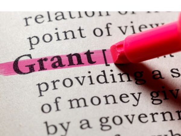 image of highlighting the word grant on paper