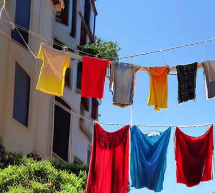 image of clothes drying on washing lines