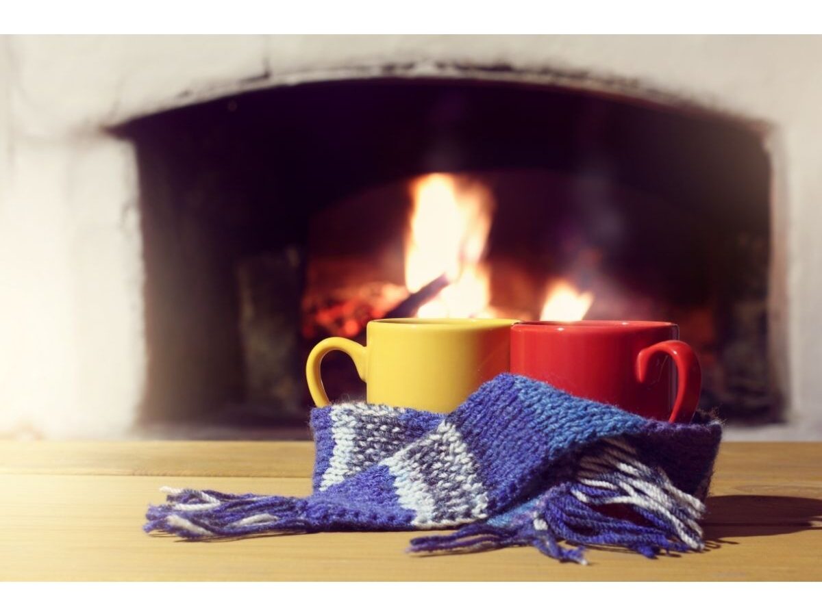image of a warm home in winter